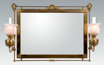 English brass framed mirror two 93991