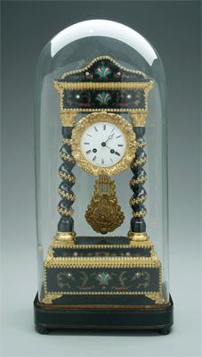 19th century portico key wind clock  93995