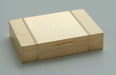 14 kt. gold box, hinged lid, presentation