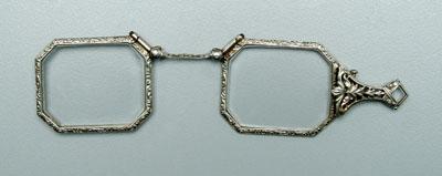 White gold lorgnette embossed 939be