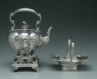 Two large pieces silver plate: