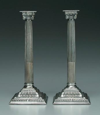 Pair silver plated candlesticks  939df