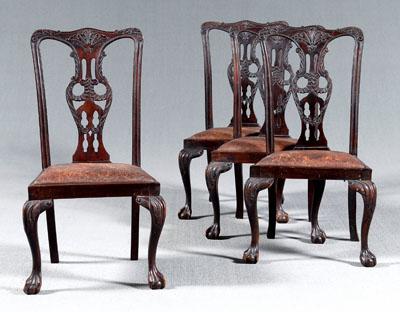 Set of four Chippendale style chairs  939e8