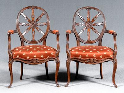 Pair George III style armchairs  939eb