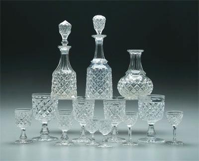 Set cut glass stemware decanters  939f3