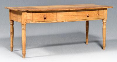 Ash two drawer harvest table, ash