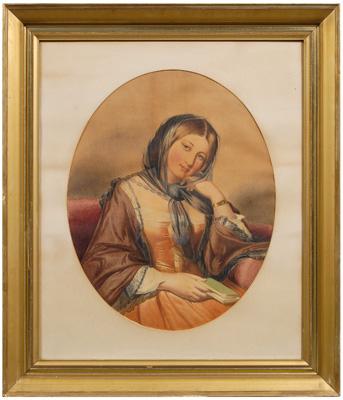 19th century American School portrait  93a00