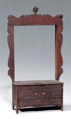 American folk art shaving stand, cherry