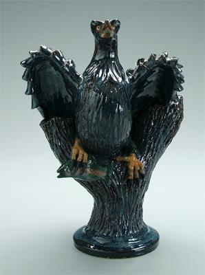Rex Hogan stoneware eagle perched 93a3e