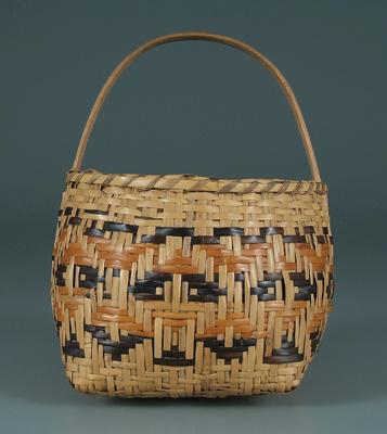 Cherokee river cane basket, shaped