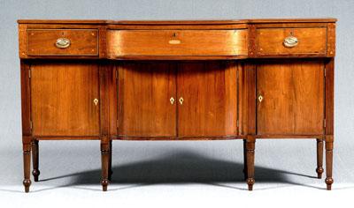 Southern inlaid walnut sideboard,