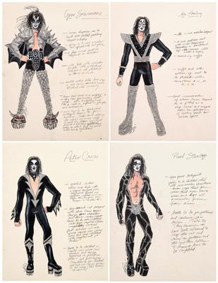 Four LeGaspi KISS costume designs: Alive