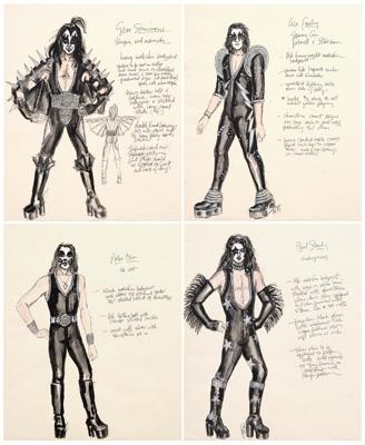 Four LeGaspi KISS costume designs: Destroyer