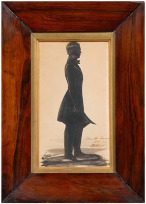 19th century full length silhouette  93a60