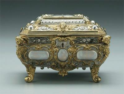 Ornate brass jewelry cask corners 93aa5