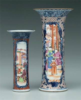 Two Chinese beaker vases: Imari