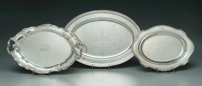 Three oval sterling trays one 93ab2