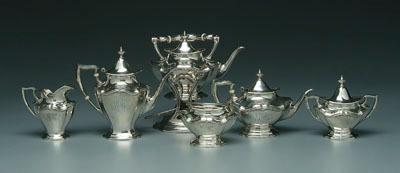 Hepplewhite sterling tea service,