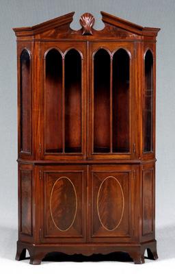 Chippendale style corner cupboard,