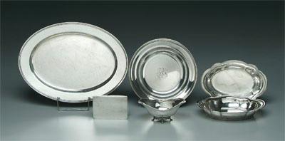 Six pieces sterling hollowware: