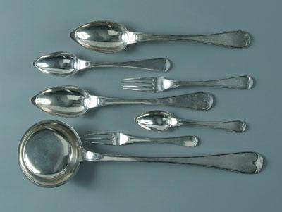 58 pieces Italian silver flatware,