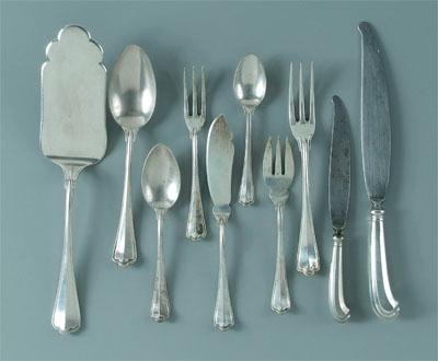 130 pieces Italian silver flatware,