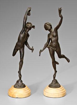 Pair bronzes after Giambologna,