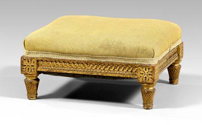 Louis XVI style gilt wood footstool,