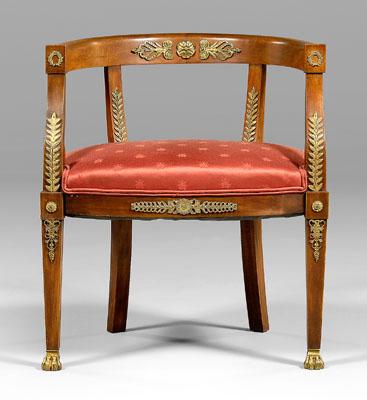 Empire style bronze-mounted armchair,