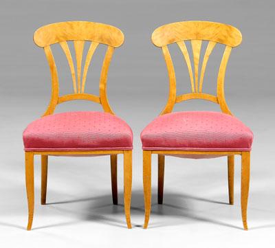 Pair Biedermeier style chairs  9377f