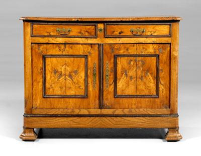 Biedermeier burlwood commode walnut  93783