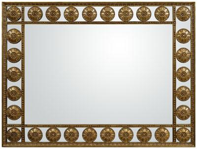 Empire style gilt wood mirror,