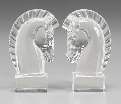 Pair Steuben crystal bookends  937a6