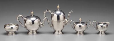 Five piece sterling tea service  93803