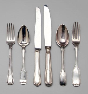 29 pieces assorted silver flatware: