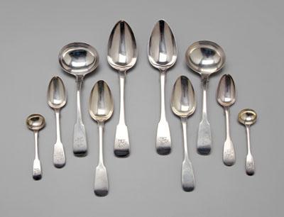 English silver flatware all with 9380e