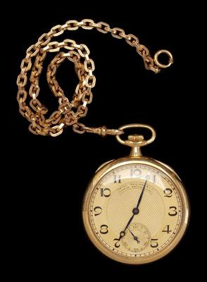 Patek Philippe gold pocket watch, open