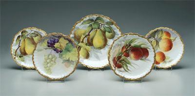Limoges fruit set: shallow serving bowl,