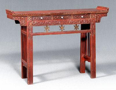 Chinese red lacquer altar table  93860