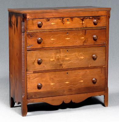 Tennessee inlaid walnut chest,