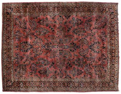 Sarouk rug repeating floral bouquets 93889