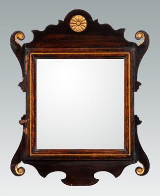 Chippendale style mirror, stained
