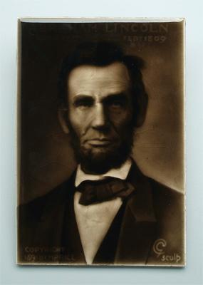 Lincoln 1909 photographic tile,