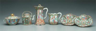 Six pieces Chinese famille rose