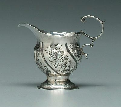 George III English silver pitcher  938c1