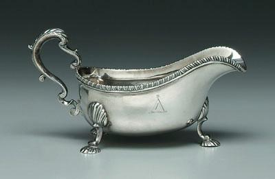 George II English silver sauceboat,
