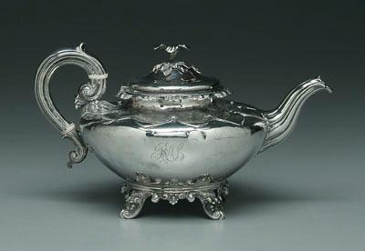 William IV English silver teapot  938c7