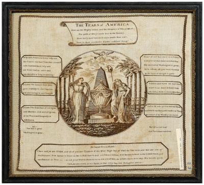 Washington memorial printed panel, titled