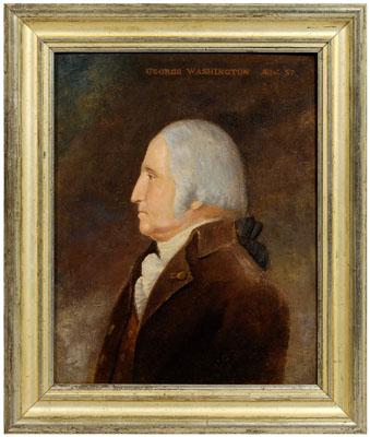 George Washington painting, titled at