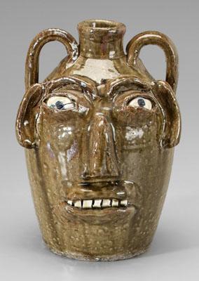 B B Craig stoneware face jug  93d10